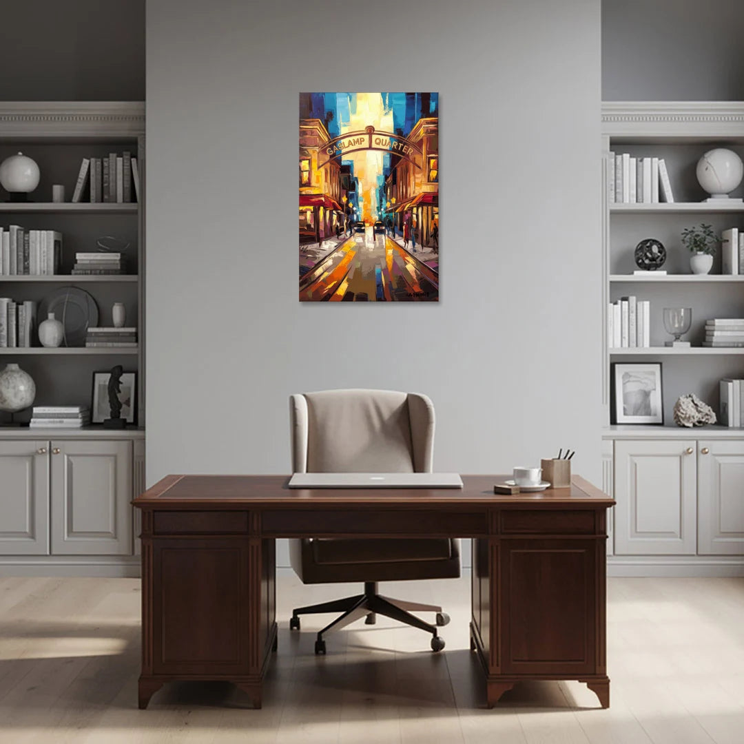 San Diego Historic Gaslamp District - Canvas Wall Art - Office - 24x36