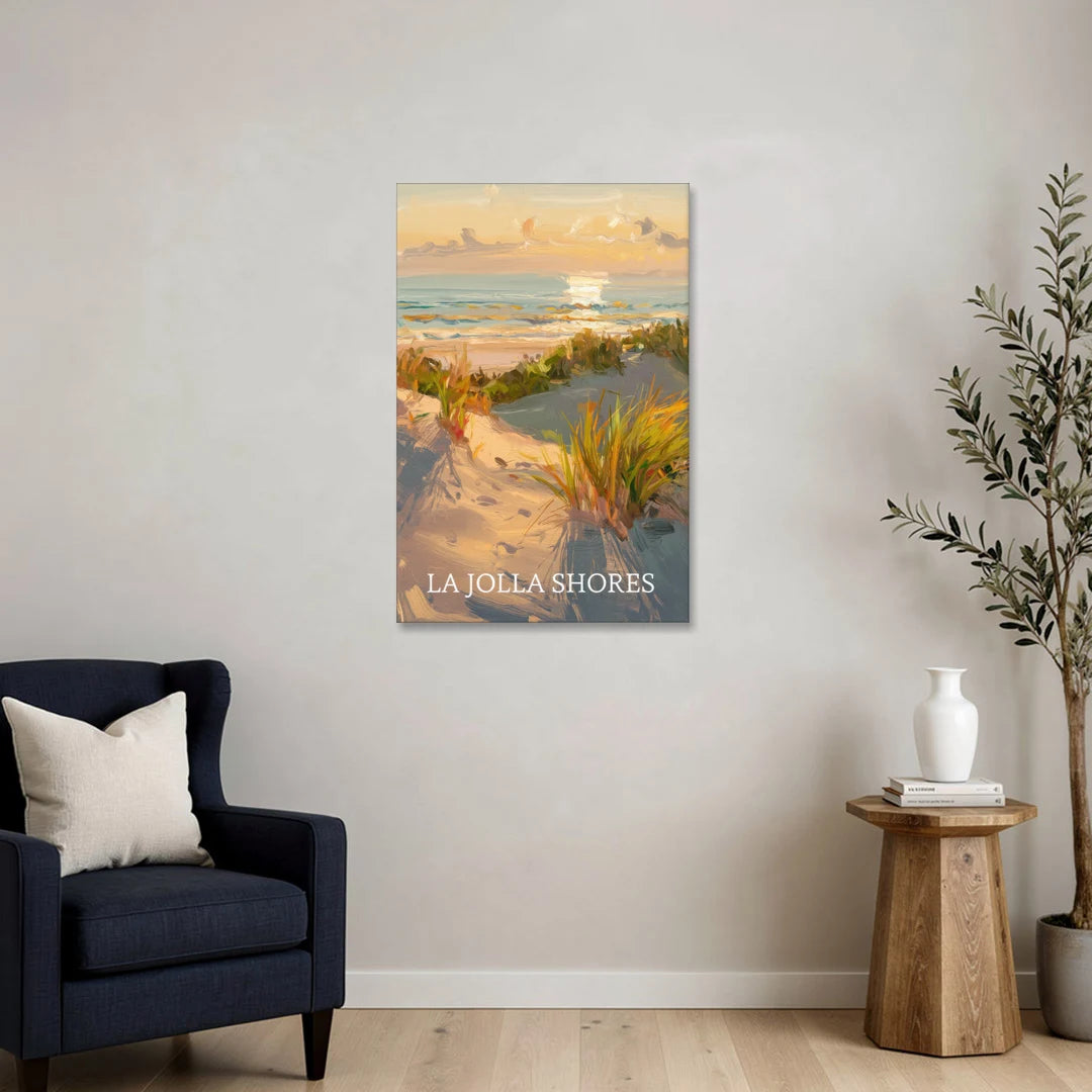 San Diego La Jolla Shores - Canvas Wall Art - Sofa - 24x36