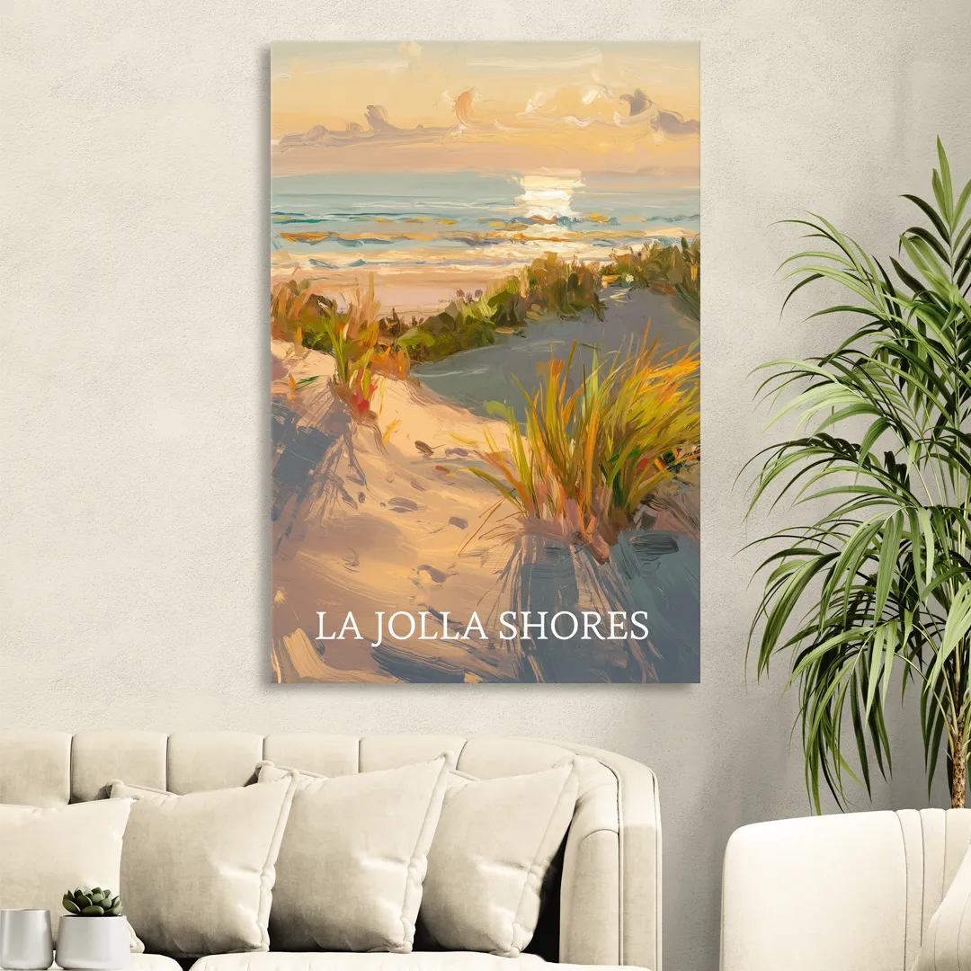 San Diego La Jolla Shores Sitting Room - Canvas Wall Art