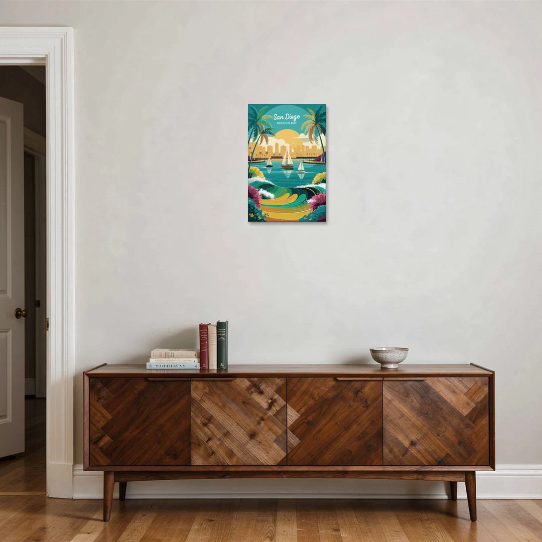 San Diego Mission Bay Views - Canvas Wall Art - Coffee Table - 16x24