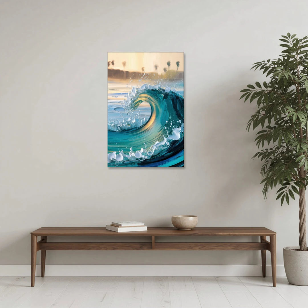 San Diego Ocean Waves - Canvas Wall Art - Coffee Table - 24x36