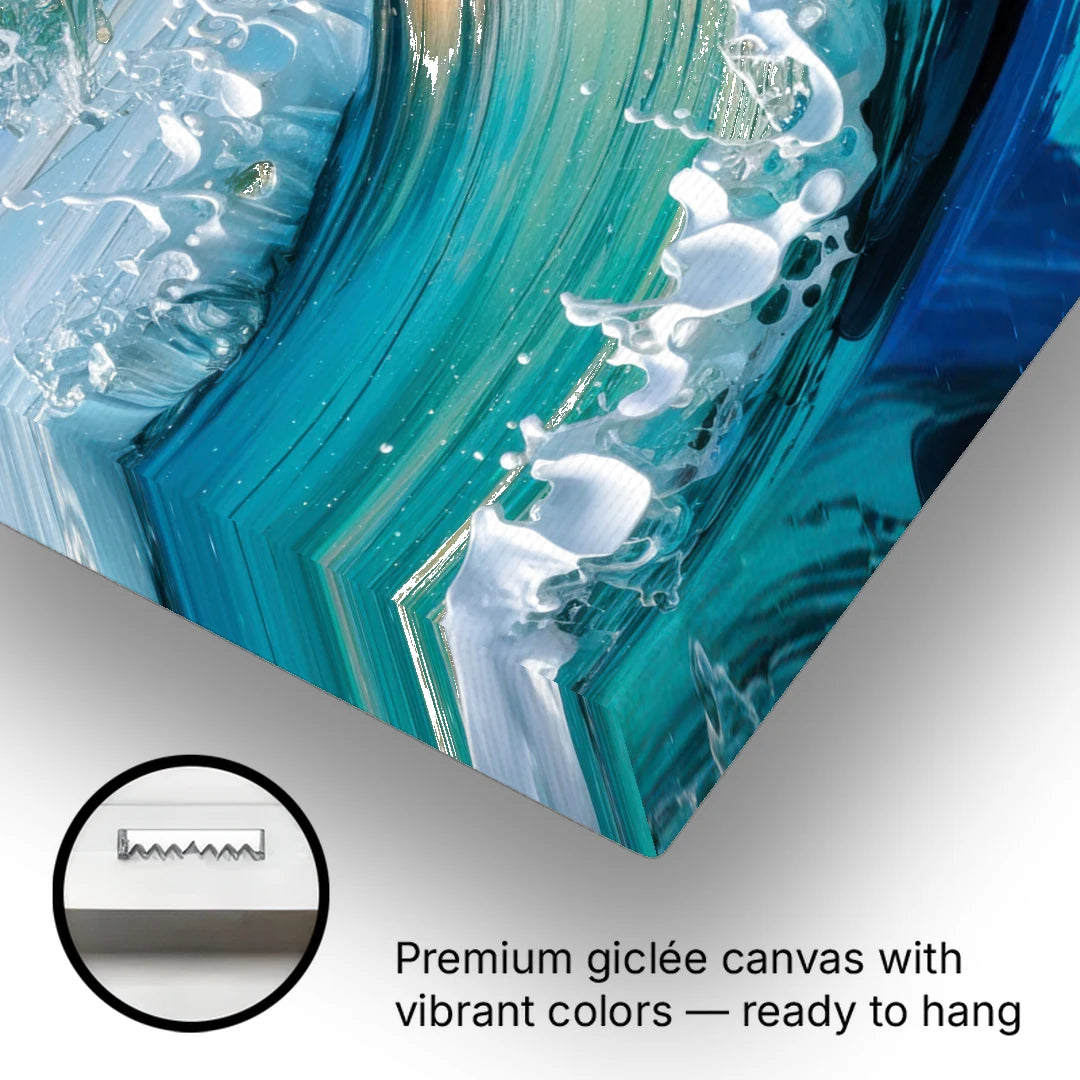 San Diego Ocean Waves - Canvas Wall Art - Gallery Wrap Corner