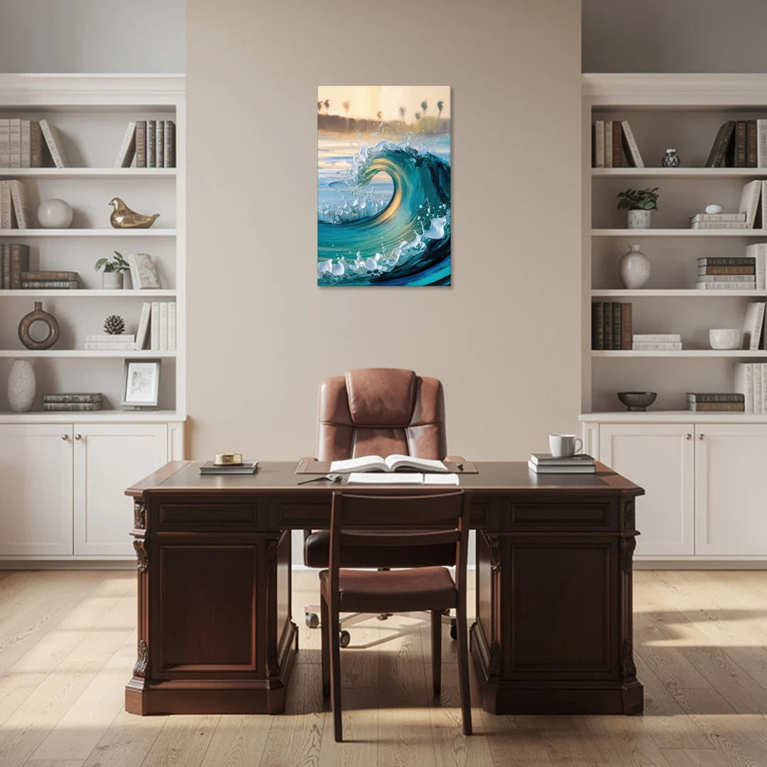 San Diego Ocean Waves - Canvas Wall Art - Office - 24x36