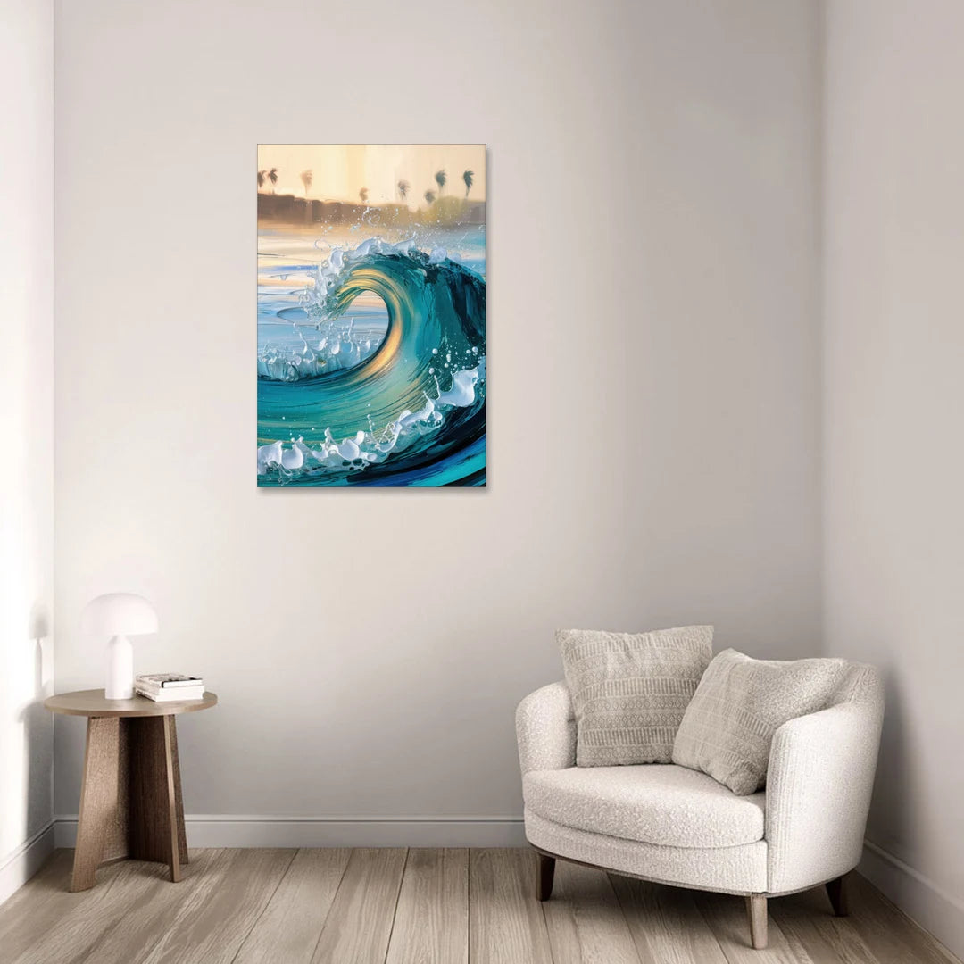 San Diego Ocean Waves - Canvas Wall Art - Sofa - 24x36