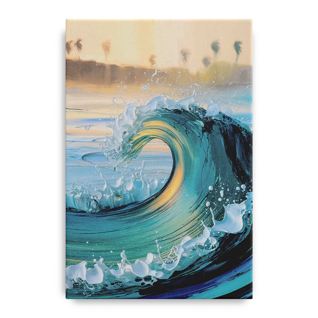 San Diego Ocean Waves Front - Canvas Wall Art