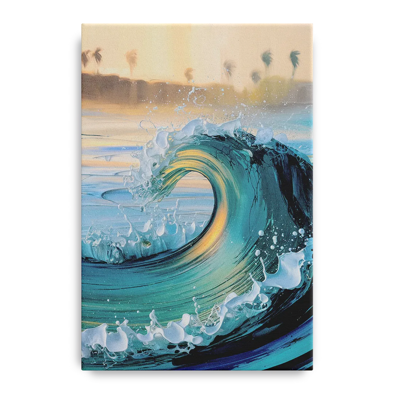 San Diego Ocean Waves Front - Canvas Wall Art