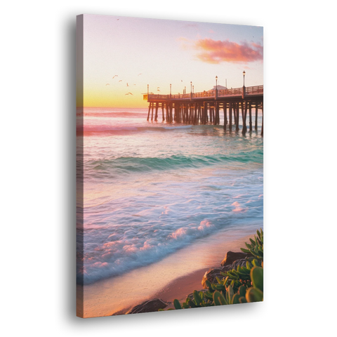 San Diego Pacific Beach Vibes - Canvas Wall Art - Side