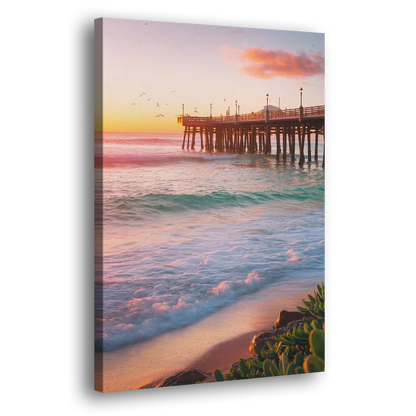 San Diego Pacific Beach Vibes Side - Canvas Wall Art