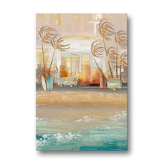 San Diego Pacific Beach Vibes Surf - Canvas Wall Art - Front