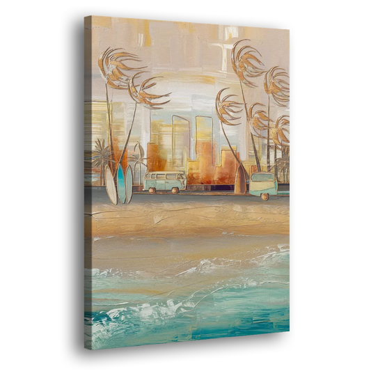 San Diego Pacific Beach Vibes Surf Side - Canvas Wall Art
