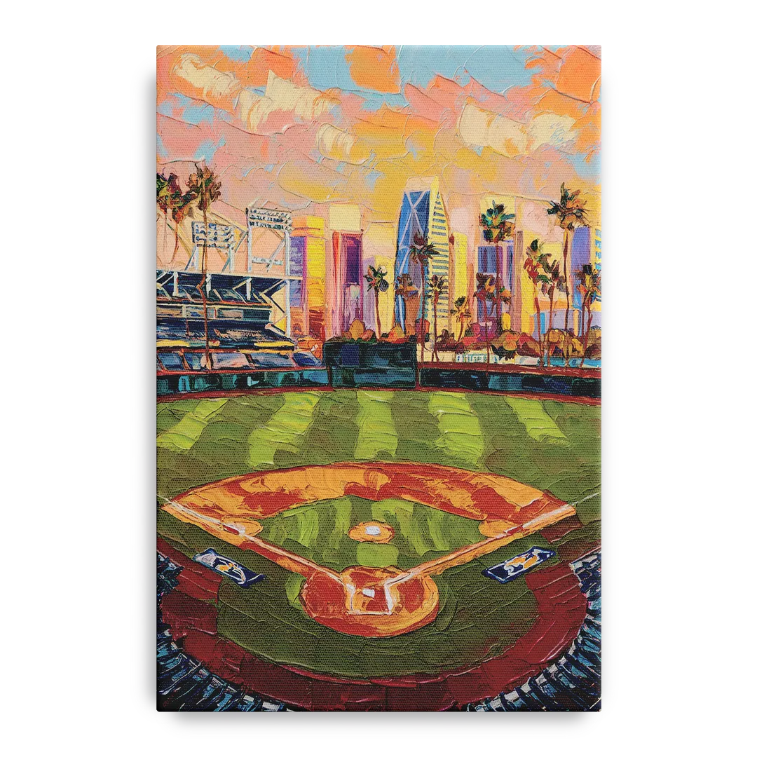 San Diego Padres Stadium Front - Canvas Wall Art