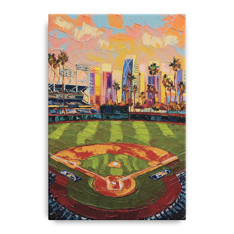 San Diego Padres Stadium Front - Canvas Wall Art