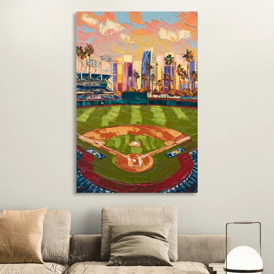 San Diego Padres Stadium Living Room - Canvas Wall Art