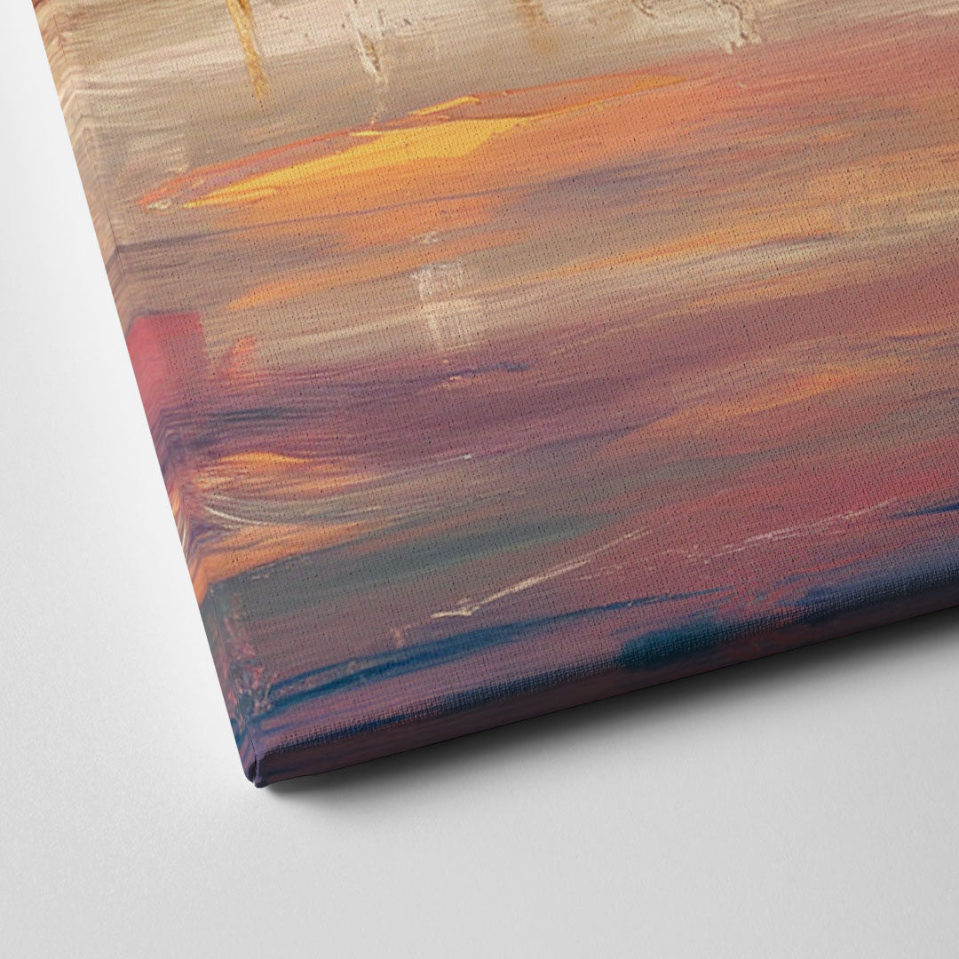 San Diego Skyline Sunset Canvas Close Up