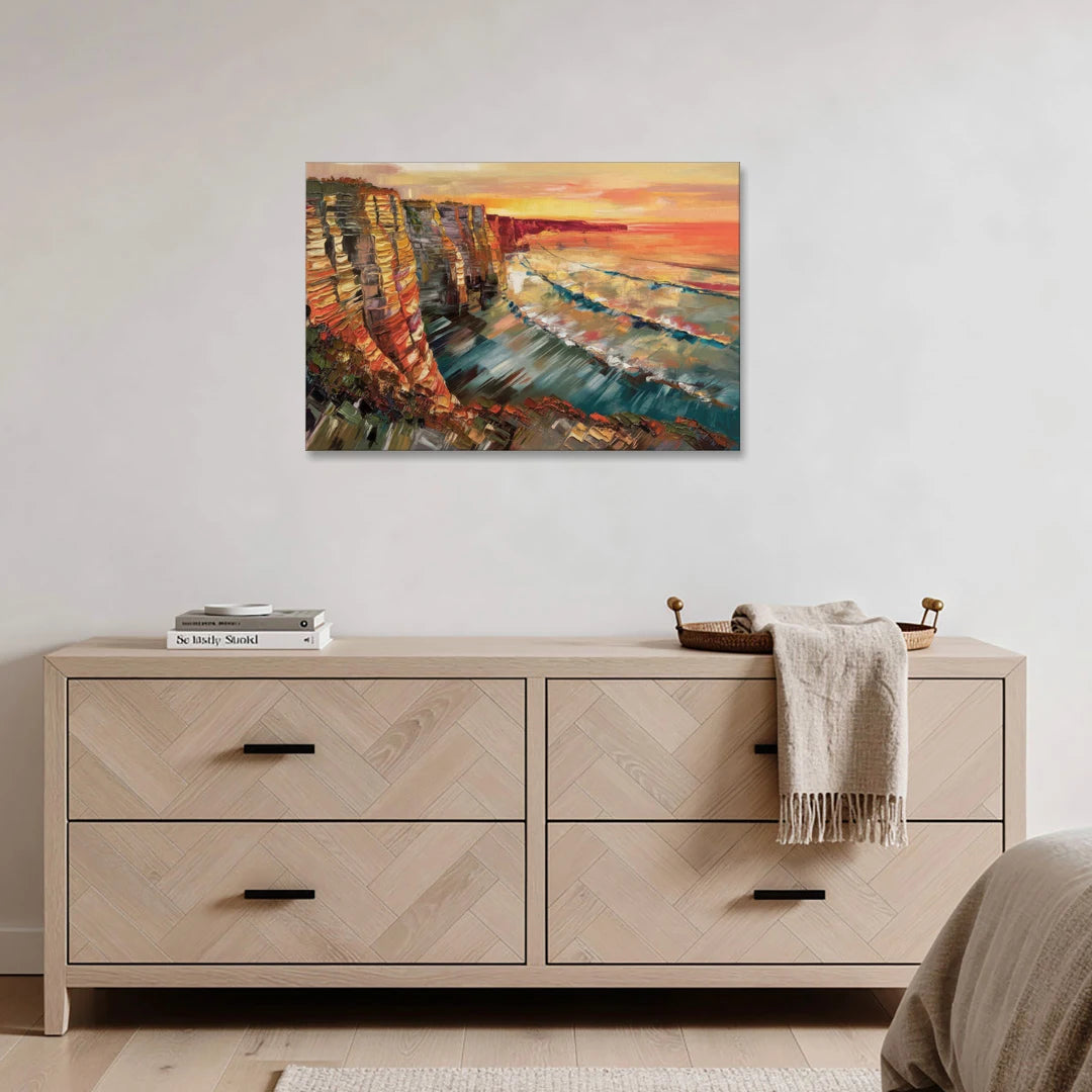 San Diego Sunset Cliffs - Canvas Wall Art - Coffee Table - 36x24