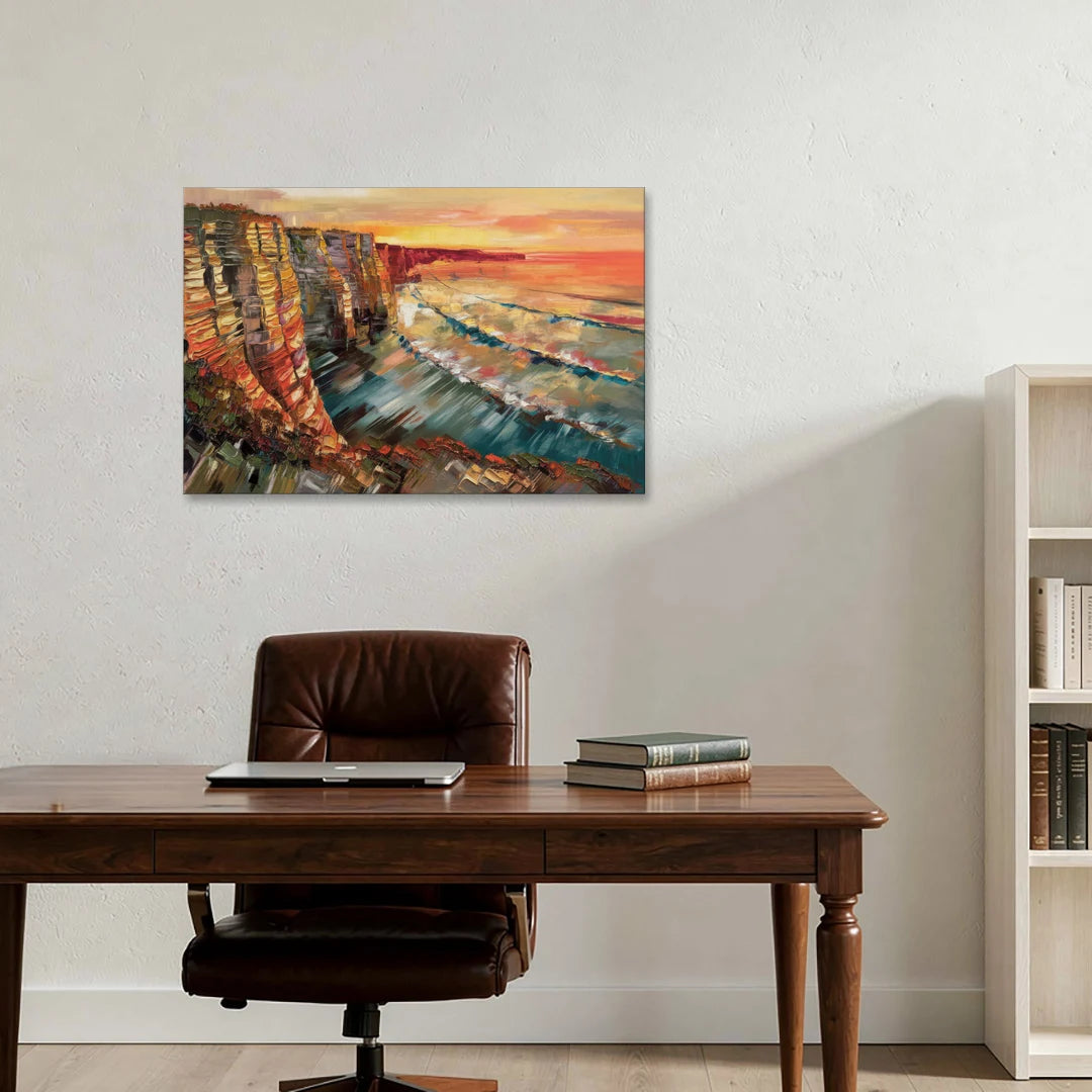 San Diego Sunset Cliffs - Canvas Wall Art - Office - 36x24
