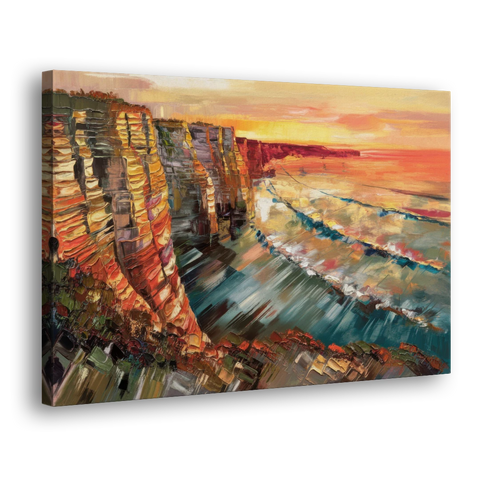 San Diego Sunset Cliffs - Canvas Wall Art - Side