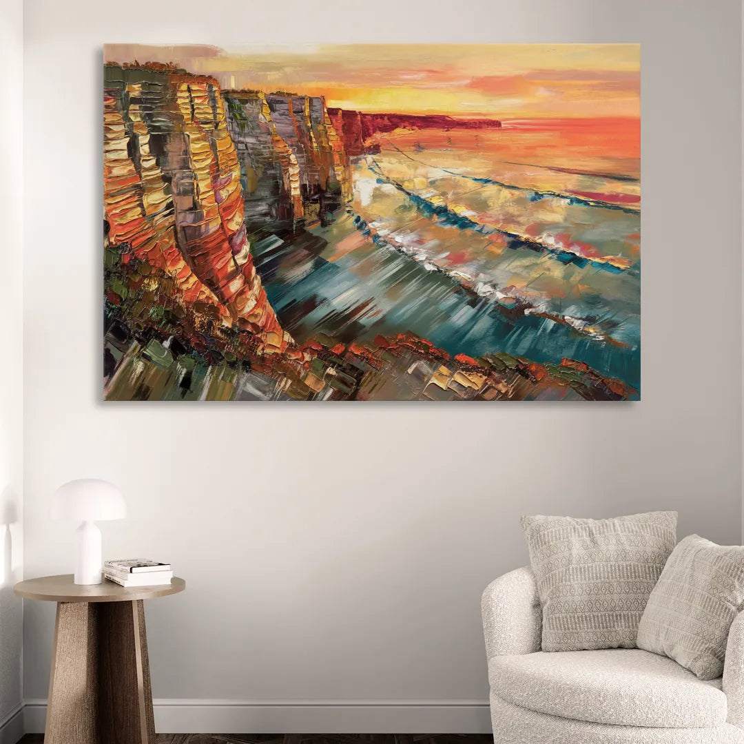 San Diego Sunset Cliffs Living Room - Canvas Wall Art