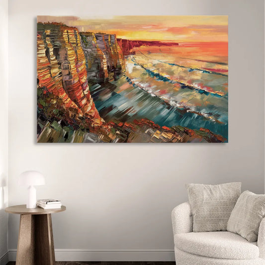 San Diego Sunset Cliffs Living Room - Canvas Wall Art