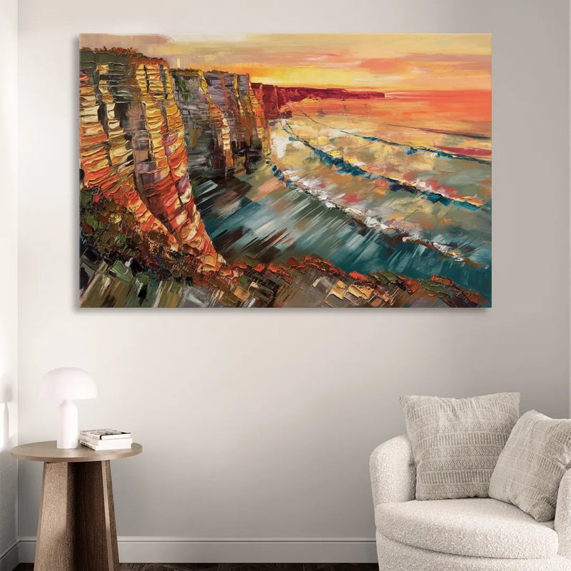 San Diego Sunset Cliffs Living Room - Canvas Wall Art