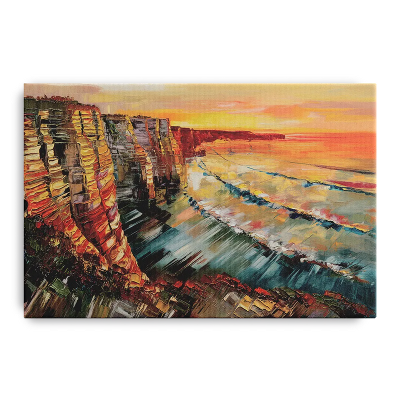 San Diego Sunset Cliffs Front - Canvas Wall Art