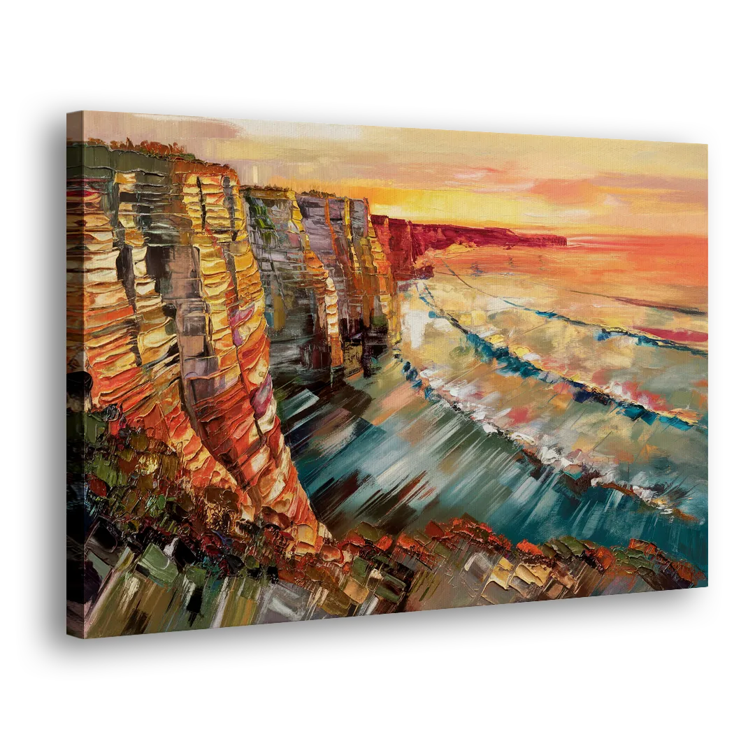 San Diego Sunset Cliffs Side - Canvas Wall Art