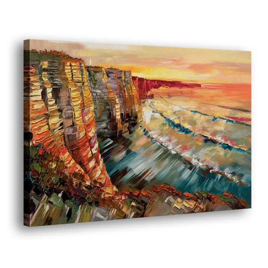 San Diego Sunset Cliffs Side - Canvas Wall Art