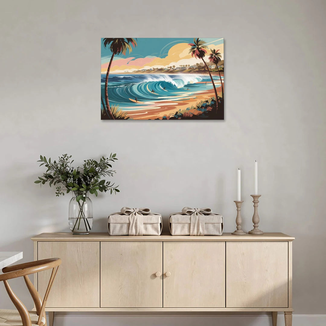 San Diego Surf Culture - Canvas Wall Art - Coffee Table - 36x24