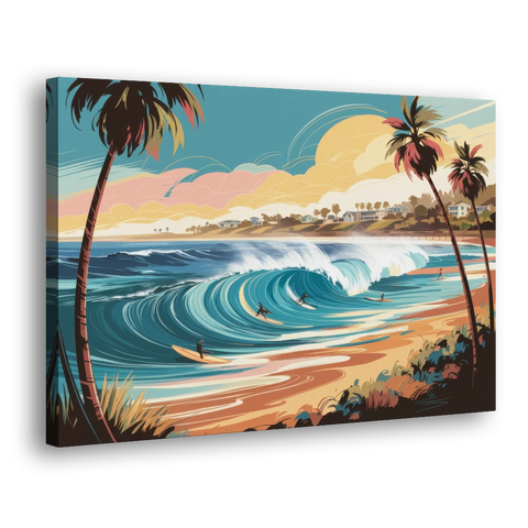 San Diego Surf Culture - Canvas Wall Art - Side