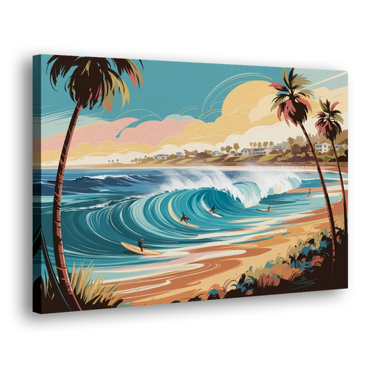San Diego Surf Culture Side - Canvas Wall Art