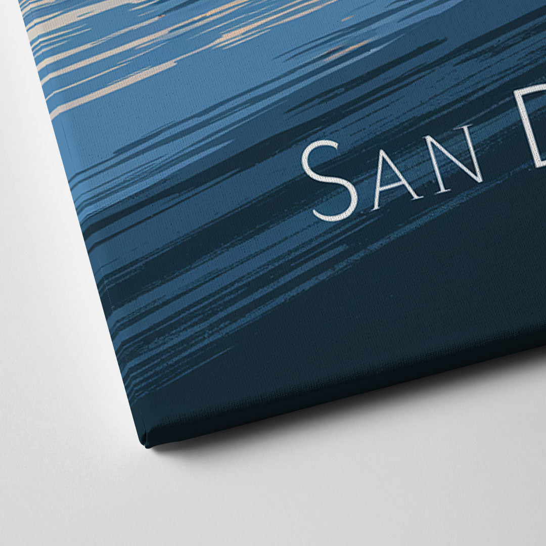 San Diego Urban Skyline Canvas Close Up