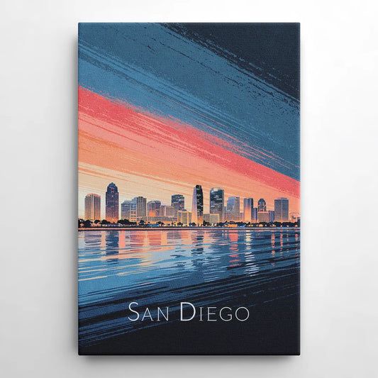 San Diego Urban Skyline - Canvas Wall Art