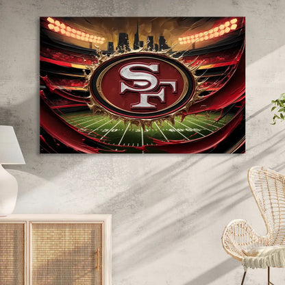 San Francisco 49Ers Team Pride Living Room - Canvas Wall Art