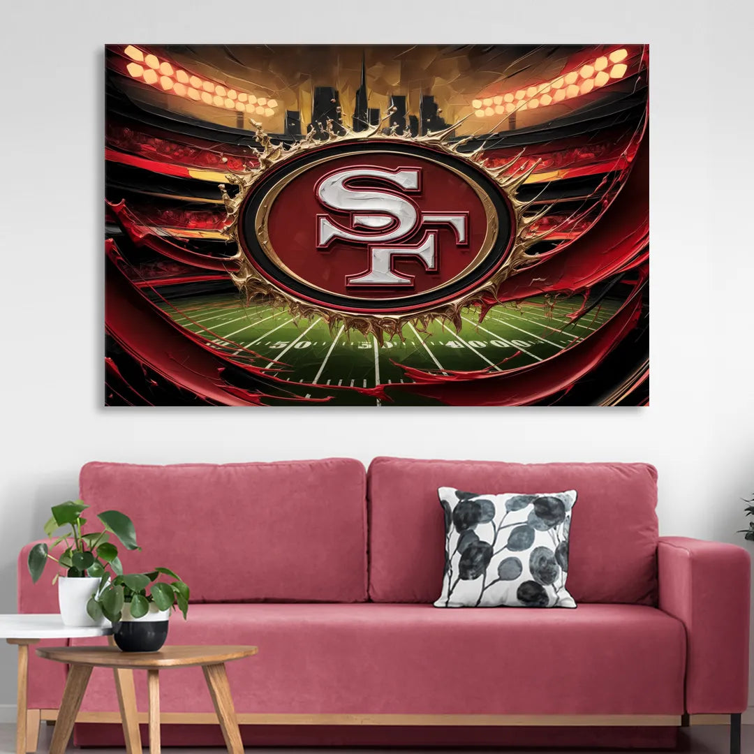 San Francisco 49Ers Team Pride Sitting Room - Canvas Wall Art