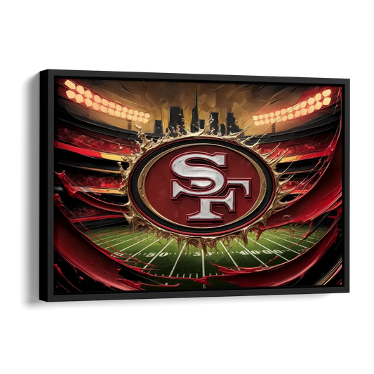San Francisco 49Ers Team Pride Side - Black Canvas Wall Art