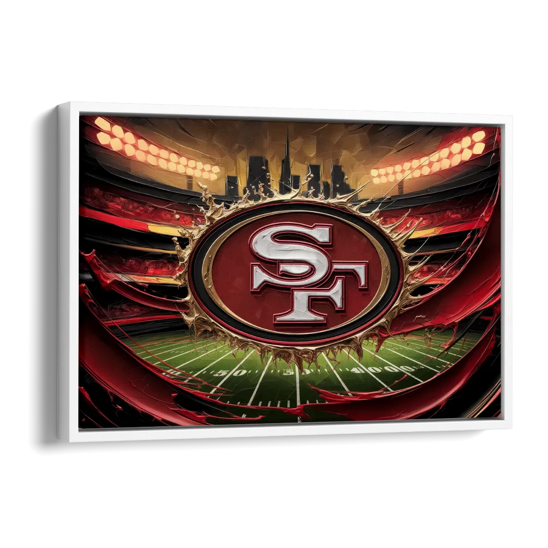 San Francisco 49Ers Team Pride Side - White Canvas Wall Art