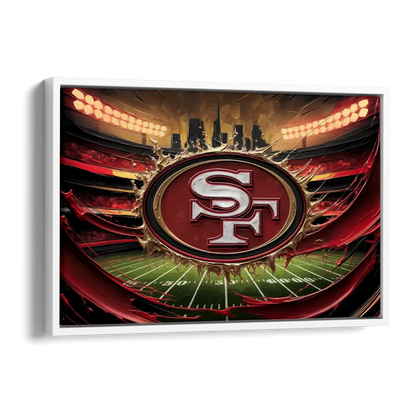 San Francisco 49Ers Team Pride Side - White Canvas Wall Art
