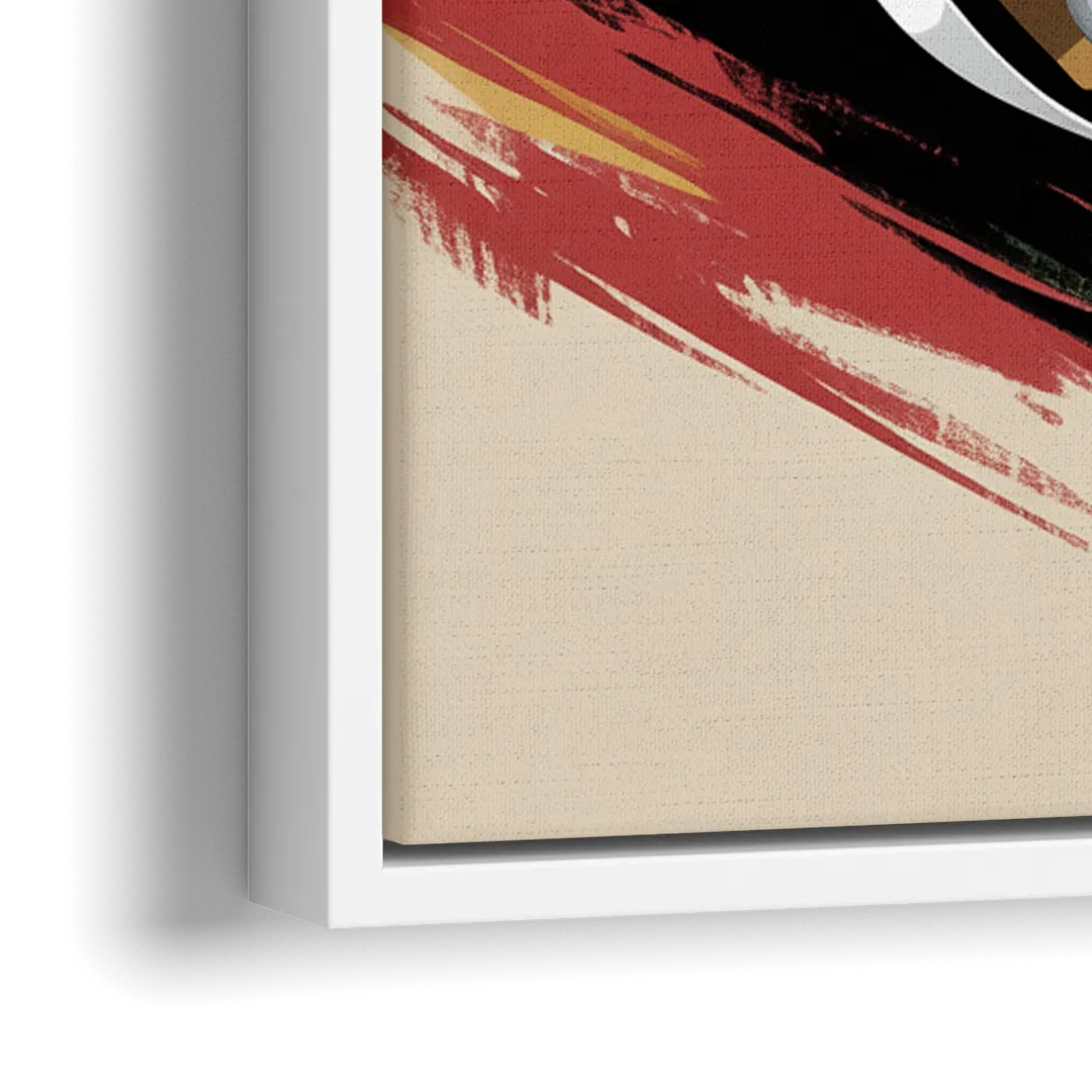 San Francisco 49ers Abstract Impressionistic Wall Art - Close-Up White Frame Canvas