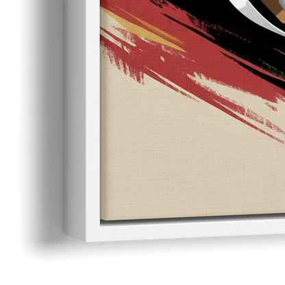 San Francisco 49ers Abstract Impressionistic Wall Art - Close-Up White Frame Canvas