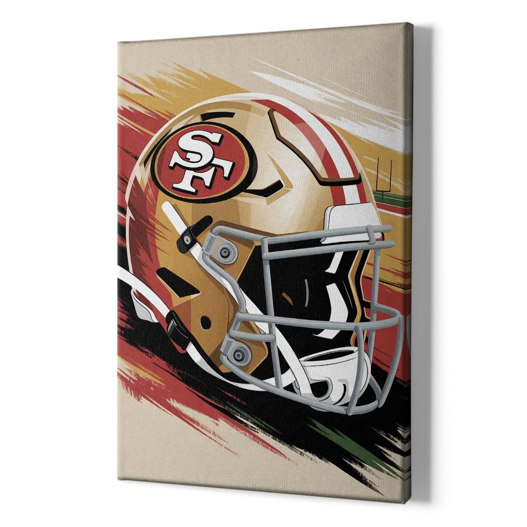 San Francisco 49ers Abstract Impressionistic Wall Art - Canvas Print Art Sides