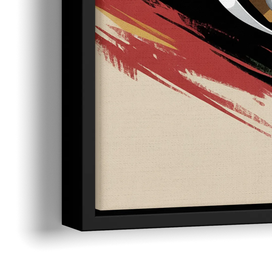 San Francisco 49ers Abstract Impressionistic Wall Art - Close-Up Black Frame Canvas