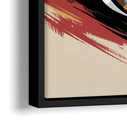 San Francisco 49ers Abstract Impressionistic Wall Art - Close-Up Black Frame Canvas