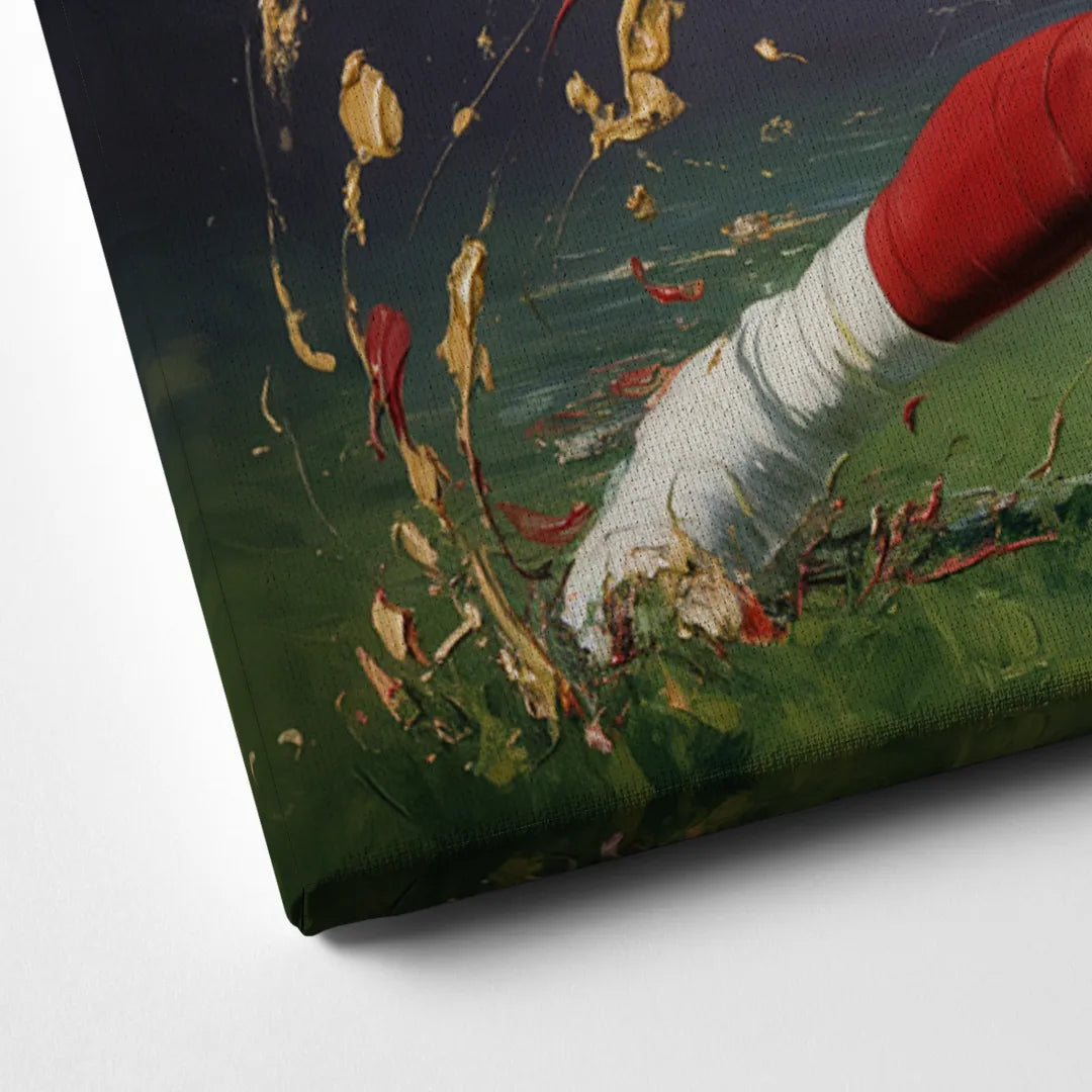 San Francisco 49ers Dynamic Impressionistic Action Art Canvas Close Up