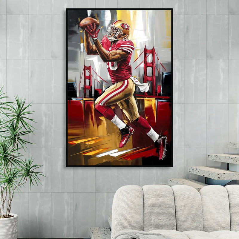 San Francisco 49ers Photography NFL Living Room - Black Canvas Wall Art