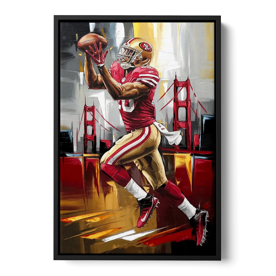 San Francisco 49ers Photography NFL Front - Black Canvas Wall Art
