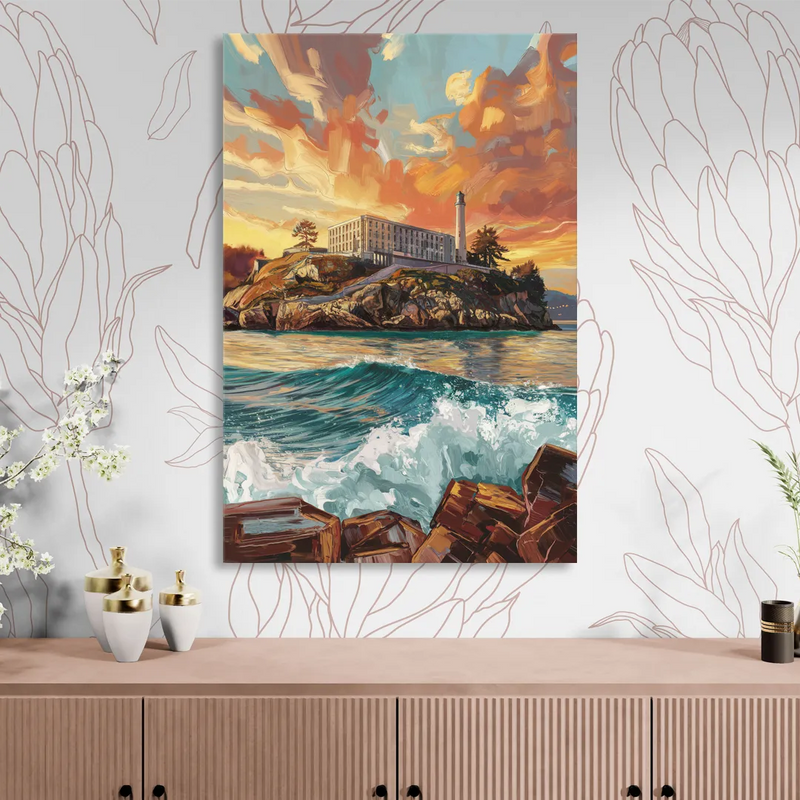 San Francisco Alcatraz Island Sitting Room - Canvas Wall Art