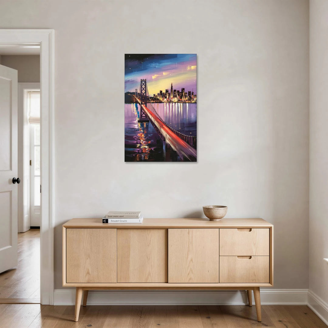 San Francisco City and Bay - Canvas Wall Art - Coffee Table - 24x36