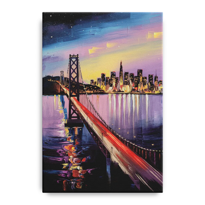 San Francisco City and Bay Front - Canvas Wall Art