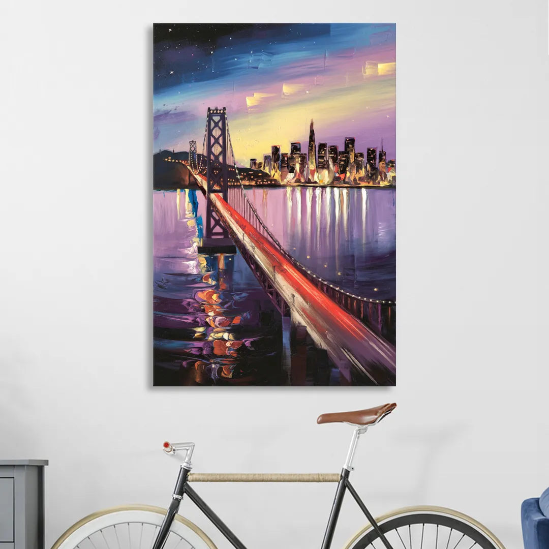 San Francisco City and Bay Sitting Room - Canvas Wall Art