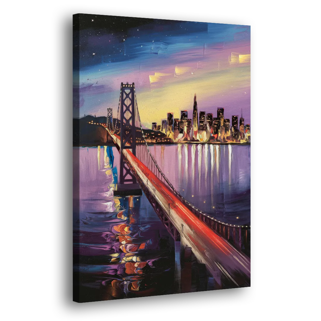 San Francisco City and Bay Side - Canvas Wall Art